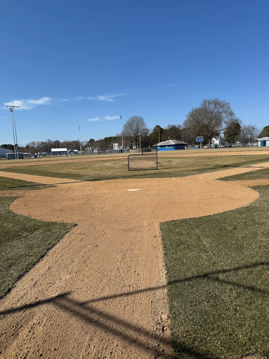 Well maintained baseball field Harvest Turf Care Sussex County DE