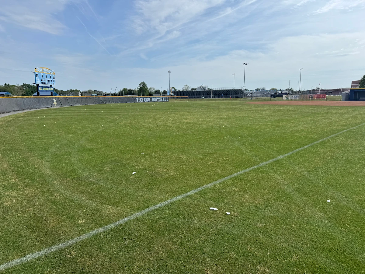 Well maintained baseball field Harvest Turf Care Sussex County DE